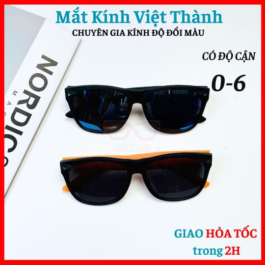  Kính mát unisex dáng bầu chân bản to tròng phân cực Polaroid Mắt Kính Việt Thành