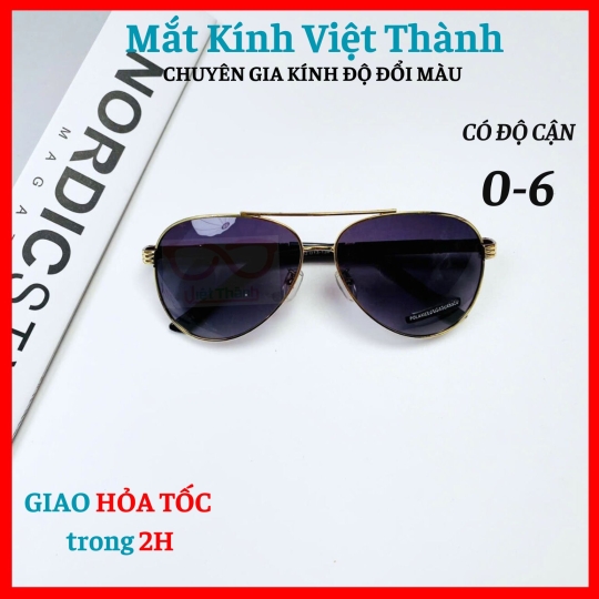 Kính mát nam cao cấp tròng phân cực Polaroid Mắt Kính Việt Thành