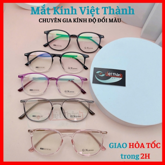 Gọng kính dẻo tròn màu ombre Mắt Kính Việt Thành