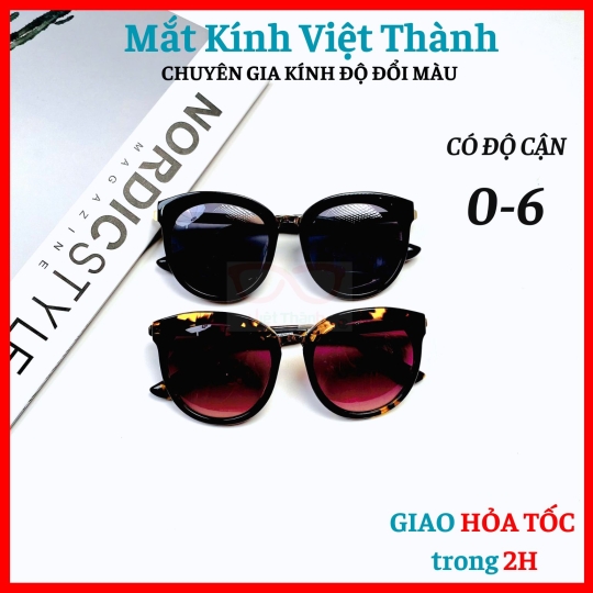  Kính mát nữ dáng mắt mèo tròn tròng phân cực cao cấp Polaroid Mắt Kính Việt Thành
