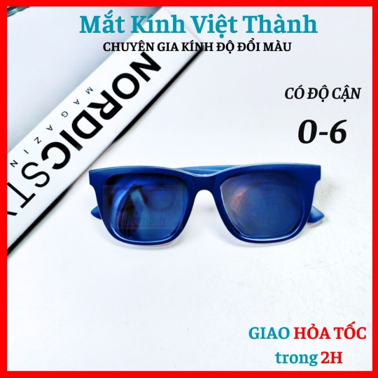  Kính mát dáng vuông bầu chân bản to tròng phân cực Polaroid cao cấp Mắt Kính Việt Thành