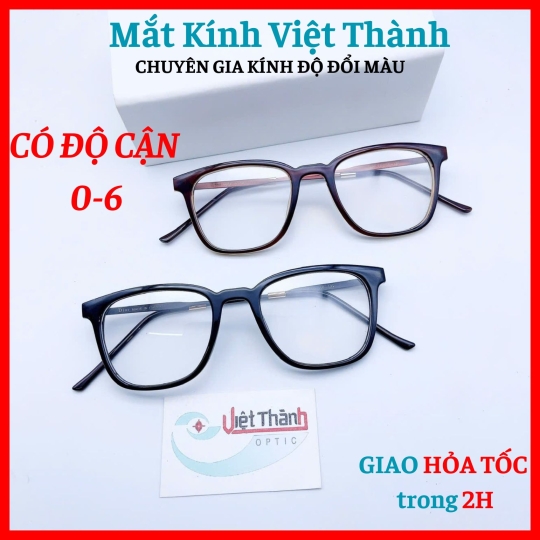 Gọng nhựa dáng vuông bầu Mắt Kính Việt Thành