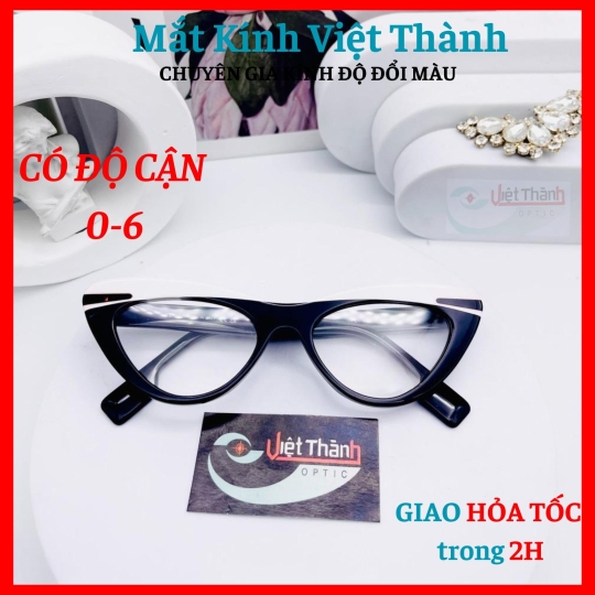  Gọng kính dáng mèo nhỏ thời trang cá tính Nhận cắt cận viễn loạn theo yêu cầu Mắt Kính Việt Thành