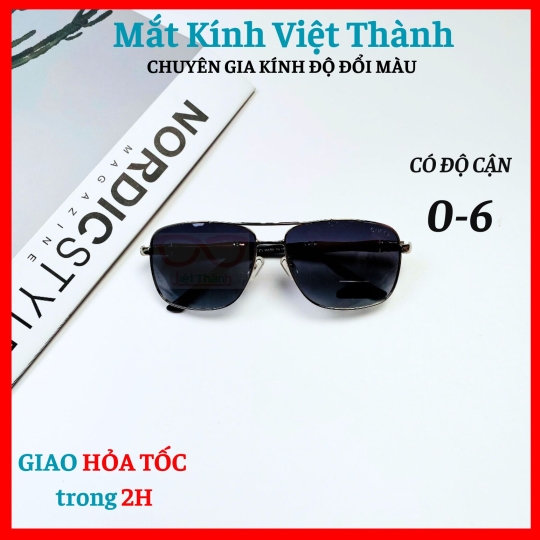 Kính mát nam cao cấp tròng phân cực Polarized dáng phi công Mắt Kính Việt Thành