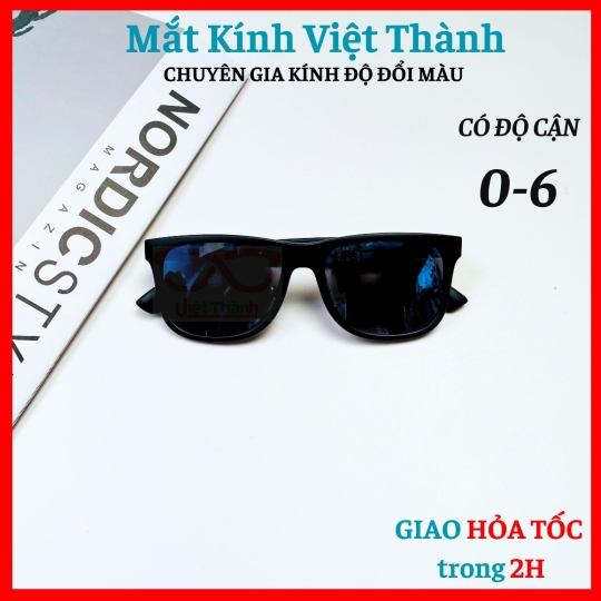 Kính mát unisex dáng bầu tròng tráng gương Polaroid cao cấp Mắt Kính Việt Thành