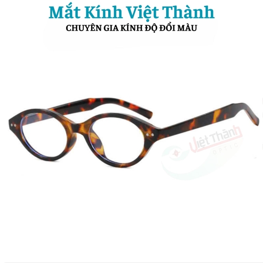 Gọng nhựa dẻo dáng oval nhỏ cực chất Nhận cắt cận viễn loạn theo yêu cầu Mắt Kính Việt Thành