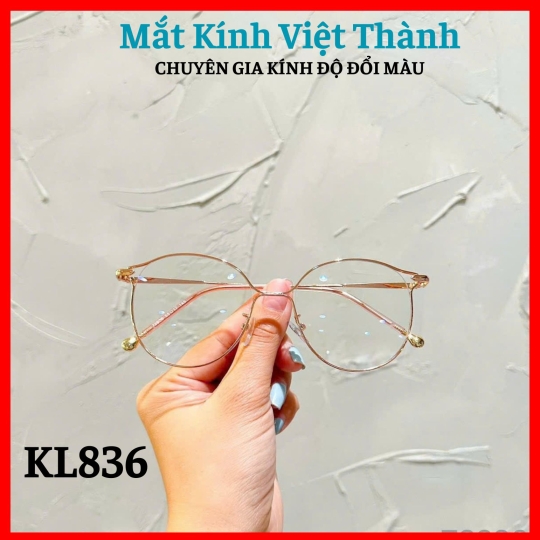 Gọng kim loại mắt mèo tròn siêu hot  Mắt Kính Việt Thành