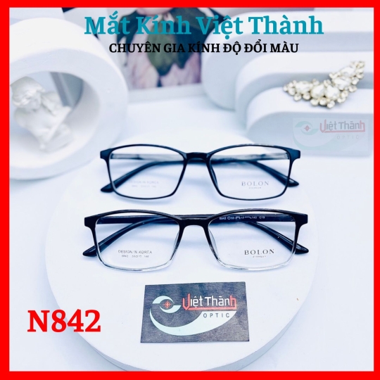 Gọng nhựa dẻo dáng chữ nhật lớn Nhận cắt cận viễn loạn theo yêu cầu Mắt Kính Việt Thành