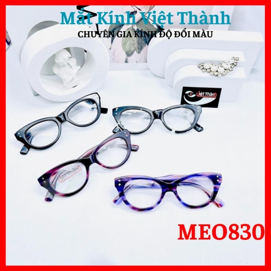 Gọng nhựa cao cấp dáng mắt mèo cá tính Nhận cắt cận viễn loạn theo yêu cầu Mắt Kính Việt Thành 