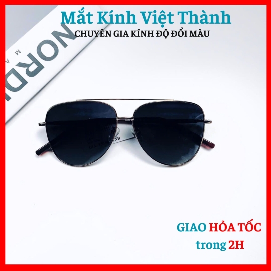 Kính mát nam dáng phi công chân bọc nhựa lịch lãm Mắt Kính Việt Thành