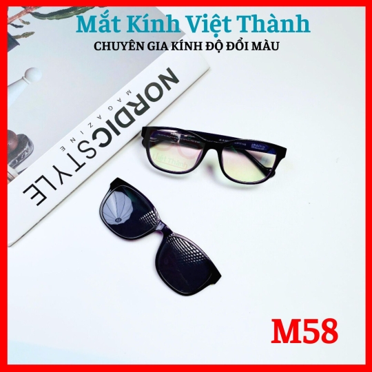 Kính 2 in 1 dáng bầu chất nhựa bền chắc với tròng phân cực Polaroid cao cấp Mắt Kính Việt Thành