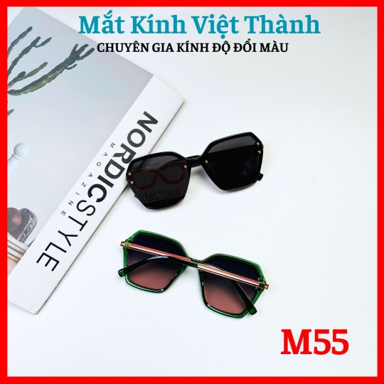 Kính mát nữ thời trang dáng lục giác chống uv Mắt Kính Việt Thành