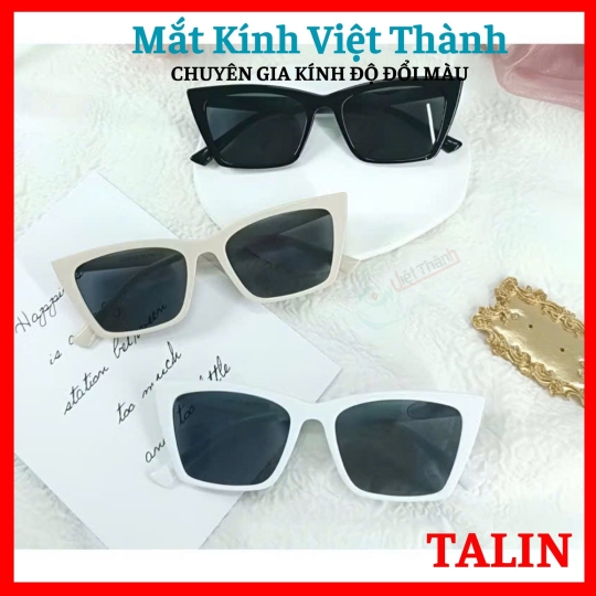(Có sẵn độ cận) Kính mát unisex dáng xếch retro Nhận cắt cận viễn loạn theo yêu cầu Mắt Kính Việt Thành