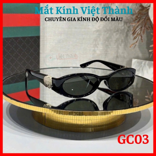 Kính mát nữ dáng oval Nhận cắt cận viễn loạn theo yêu cầu Mắt Kính Việt Thành