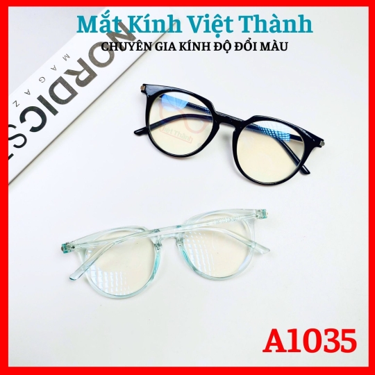 Gọng nhựa dáng tròn chất cứng bền Nhận cắt cận viễn loạn theo y/cầu Mắt Kính Việt Thành