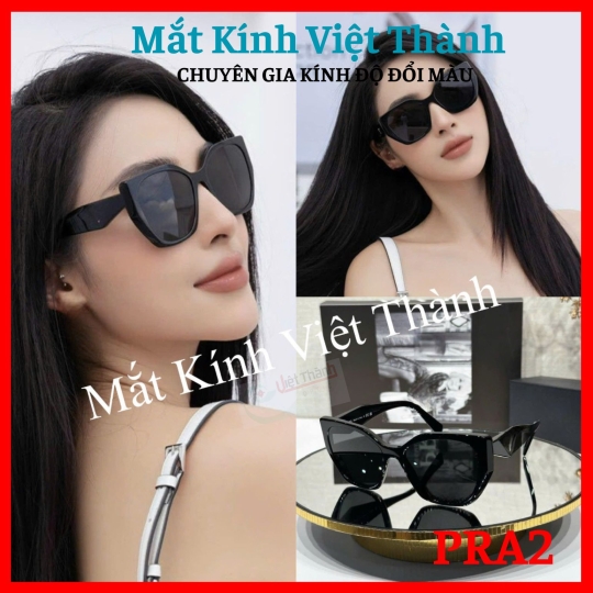 Kính râm nữ dáng retro cực slay Nhận cắt cận viễn loạn độ kính theo yêu cầu Mắt Kính Việt Thành