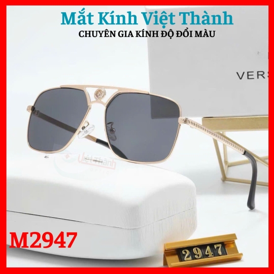 Kính mát unisex dáng phi công chữ nhật Nhận cắt cận viễn loạn theo yêu cầu Mắt Kính Việt Thành