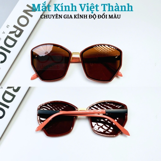 Kính mát nữ dáng lục giác màu thời trang chống uv Mắt Kính Việt Thành