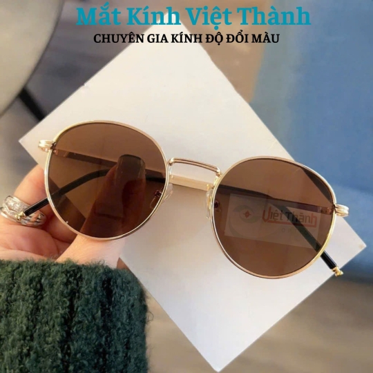 Kính mát tròn retro thời trang unisex nhận làm kính viễn loạn theo yêu cầu Mắt Kính Việt Thành