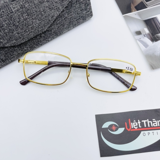 Kính lão mắt thủy tinh cao cấp có độ sẵn 0.5-4 độ Gold 2.5