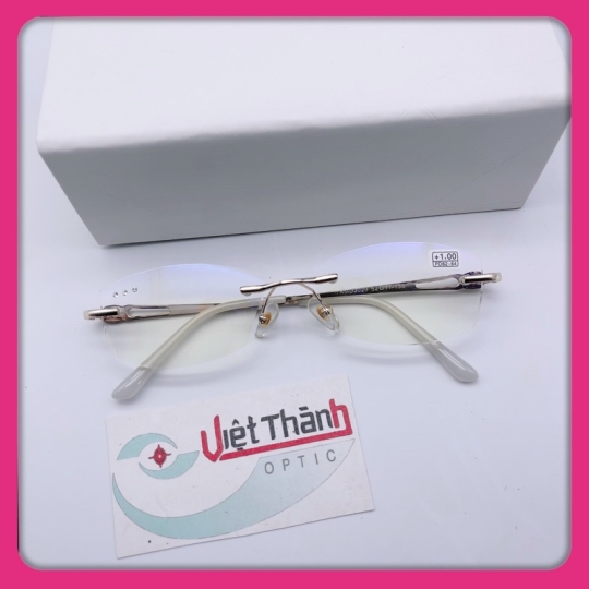 Kính lão có độ cao cấp kính viễn thị kính không viền nữ Lk01 1.25