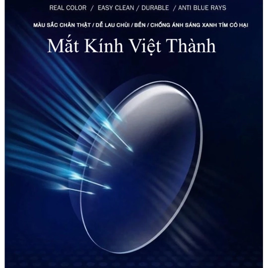 Tròng kính đổi màu khi ra nắng 1.61 chống ánh sáng xanh cao cấp mc Mắt Kính Việt Thành A6
