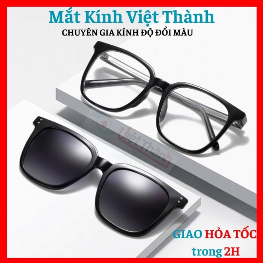 Mắt kính thời trang 2 trong 1 phù hợp cho Nam/Nữ Mắt Kính Việt Thành